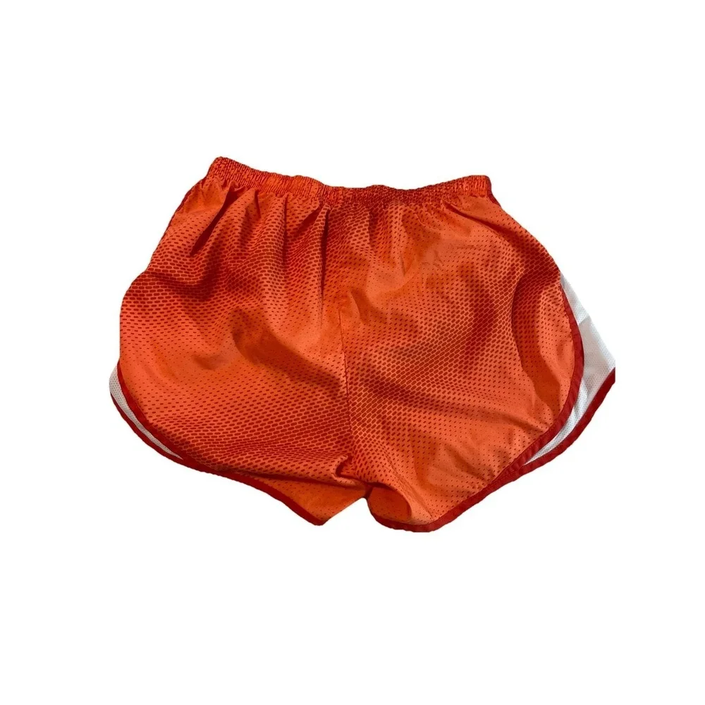 Nike Dri-Fit Womens‎ Size Medium  Lined Running Shorts Coral White Trim